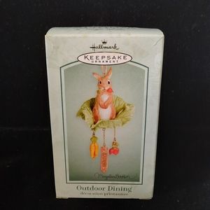 Hallmark Nature's Sketchbook "Outdoor Dining" Bunny Rabbit Marjolein Bastin 2003